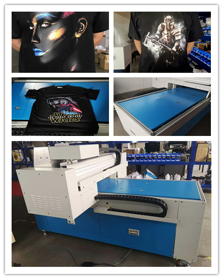 A3 Grootte Digitale Flatbed Printer 600 * 1200mm Dienbladgrootte met 8 Ricoh-Hoofden 0