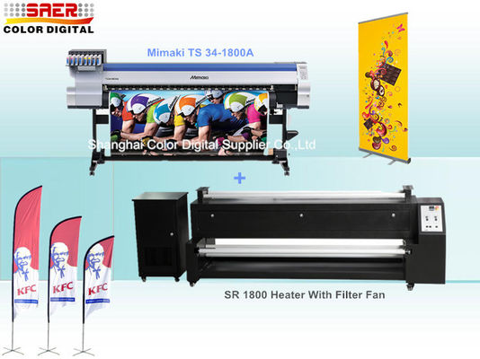 Mimaki Textielprinter met Epson-Hoofd samen met Sublimatieverwarmer