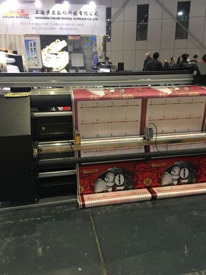 Dubbele van de de Inktlevering van CMYK Ononderbroken van de de Kleurstofsublimatie de Drukmachine voor Textielvlaggen