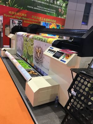 600 - 1800 Dpi Textieldrukmachine, Dubbele Industriële de Stoffenprinter van Cmyk