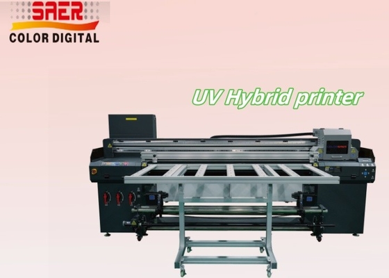 1.8m UV hybride printer met tafel groot formaat roll to roll & flatbed met hoge resolutie printkop