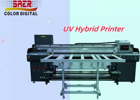 UV-hybride rol tot rol en platbed UV-printer Fabriek Direct grote UV-hybride printer