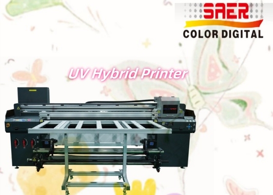1.8m hybride roll to roll en flatbed UV printer fabriek direct groot UVhybride printer