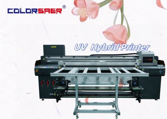 Fabriek direct leveren 1,8 m UV hybride inkjetprinter rol tot rol en platbed voor winkelmachines