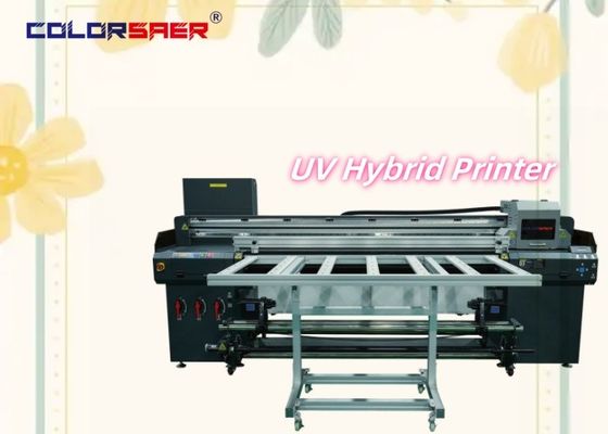 Shanghai Factory Direct Sale 2400 dpi UV Plotter Flatbed en Roll to Roll UV hybride printer
