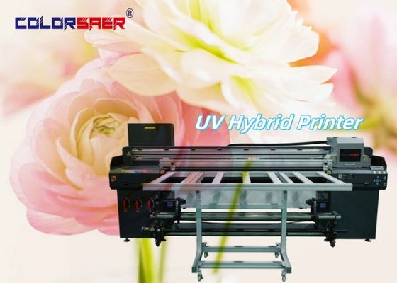 6ft New Technology UV Plotter Roll to Roll & Flatbed UV Hybrid Printer Kleur+wit+kleur+vernis