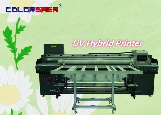 1.8m UV hybride printer voor buiten- en binnenreclame CMYK+W+CMYK+Lack