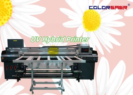1.8m 6ft Breedte Roll To Roll En Flatbed UV Hybride Printer Meerkleurig Kleur