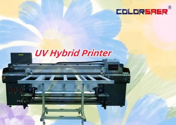 Digitale 180cm nieuwe ontwerp UV plotter Roll to roll en Flatbed UV Hybrid Printer