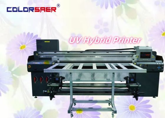 High Speed Automatic Flatbed en Roll to Roll UV hybride plotter voor creatief borden maken