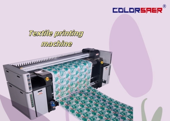 Grootschalig rol-naar-rol textielprintsysteem met fixatieverwarmingseenheid en stoffensysteem