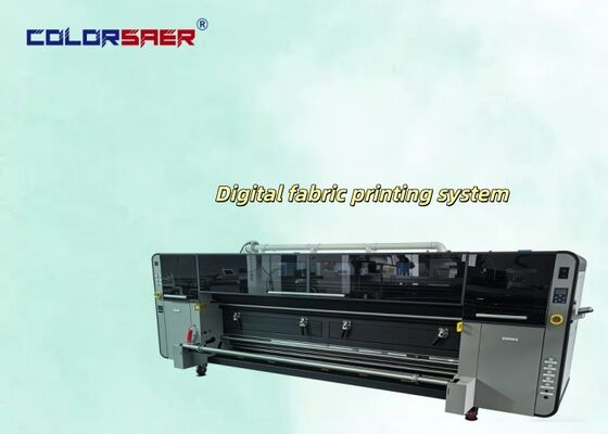 Stabiele productie Hoogwaardige digitale drukmachine voor katoen en polyesterstof Inkjet textielprinter met ver infraroodverwarming Inline-printsysteem