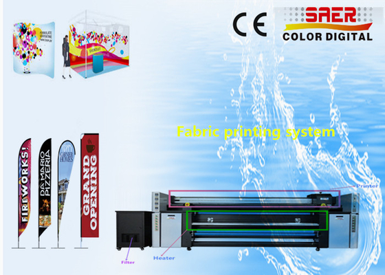 Teardrop-vlagdrukmachine / textieldruksysteem Dual CMYK