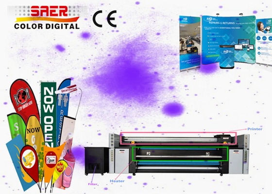 De hoge Digitale van de de Scheurdaling van de de Textieldrukmachine van DPI Machine van de de Vlagdruk