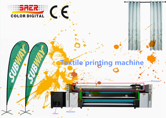 1800DPI de Drukmachine van de behangstof/de Printer van de Traanvlag