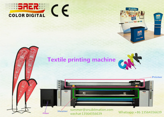 Dubbel de Textieldruksysteem van CMYK met Hoog DPI-Drukhoofd
