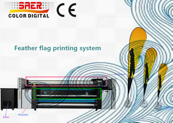 Digitale textieldrukmachine met verwarming / sublimatie vlag printen systeem