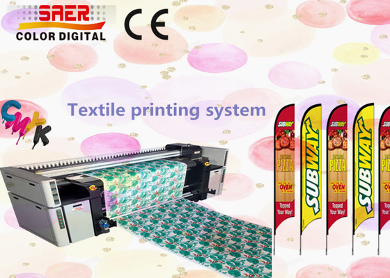 Grote breedformaat 3,2 m textieldrukmachine automatische graad