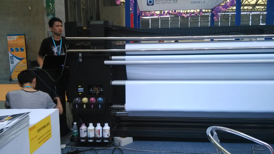 Dubbele CMYK 3.2m Digitale de Machine1440dpi Resolutie van de Stoffendruk