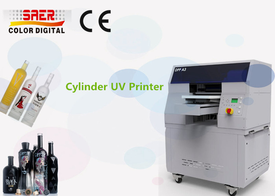 Metalen / potten / blikken / flessen cilindrische UV-flessenprinter Maximale drukdiepte 12 mm