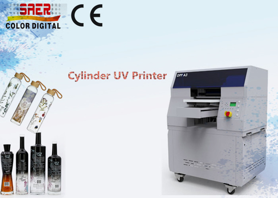 Digitale cylindrische inkjetprinter Roterende plastic fles Drinkware Automatische UV-printer