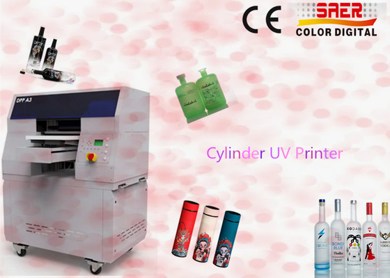 Digitale cylindrische inkjetprinter Roterende plastic fles Drinkware Automatische UV-printer