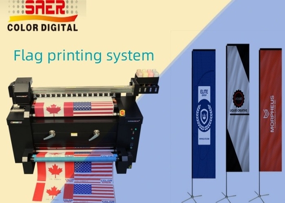 1.2m All-in-one vlagdruksysteem / vlagdruksysteem voor het maken van aangepaste vlaggen voor veren / tranen / rugzakvlaggen