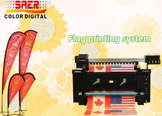 Full Color Digitale Inkjet Vlaggedrukkingsmachine voor het maken van vlaggen Fabrieksproductie