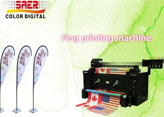 Textielprinter Textielinkt met dubbele afdrukkop Hoogsnelheidsvlagprinter