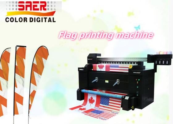 Textielprinter Textielinkt met dubbele afdrukkop Hoogsnelheidsvlagprinter