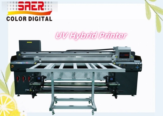 UV-hybride printer platbed en roll-to-roll-printer met hoge resolutie
