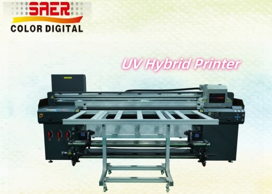 UV-hybride printer platbed en roll-to-roll-printer met hoge resolutie