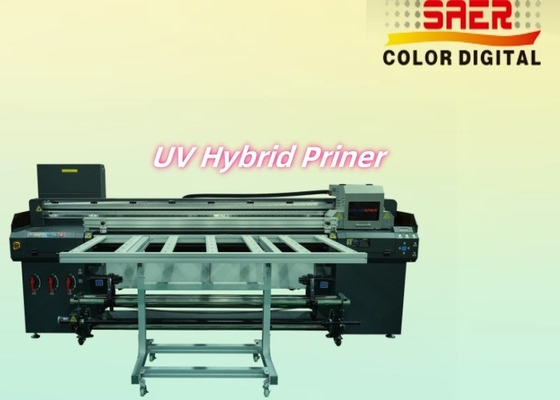 Automatische UV-hybride platbedprinter platbed en roll to roll
