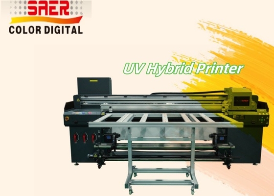 Automatische UV-hybride platbedprinter platbed en roll to roll