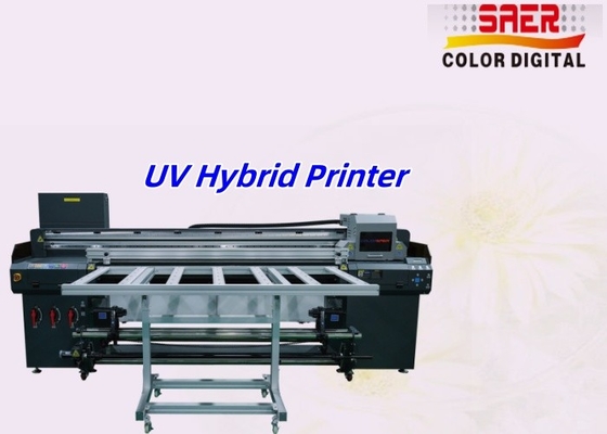Grote format UV printer machine fabrikant Led UV hybride printer rol tot rol platbed printer voor stijf en flexibel materiaal