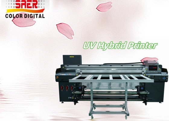 Grote format UV printer machine fabrikant Led UV hybride printer rol tot rol platbed printer voor stijf en flexibel materiaal