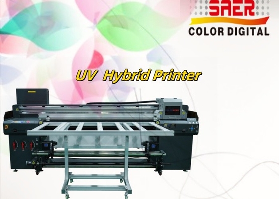 Digitale UV-flatbed-drukmachine behangbanner poster hybride led inkjet UV roll to roll & flatbed