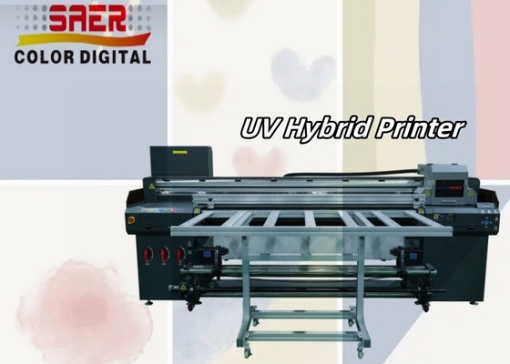 SAER Banner Paper UV Hybrid Roll To Roll En Flatbed Printer Machine