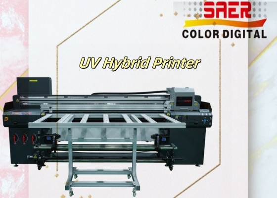 SAER Banner Paper UV Hybrid Roll To Roll En Flatbed Printer Machine