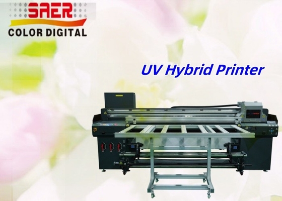 1.8m hybride roll to roll en flatbed UV printer fabriek direct groot UVhybride printer