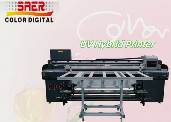 Rol To Roll & Flatbed Digital UV Hybrid Printer 1.8m UV Flatbed Printer