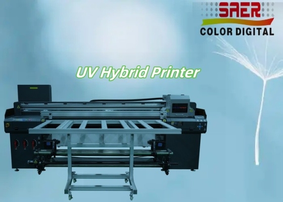 Rol To Roll & Flatbed Digital UV Hybrid Printer 1.8m UV Flatbed Printer