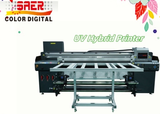 Industriële 1,8 m UV-hybride rol tot rol platbedprinter met hoge resolutie