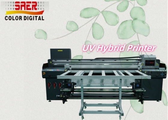 Industriële 1,8 m UV-hybride rol tot rol platbedprinter met hoge resolutie