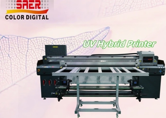 Grootformaat hybride UV-rol tot rol & platbedprinter Multifunctionele inkjetprinter