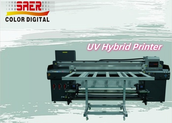 Ronde-tot-rolle en platbed UV-printer CMYK Wit lak UV-printer