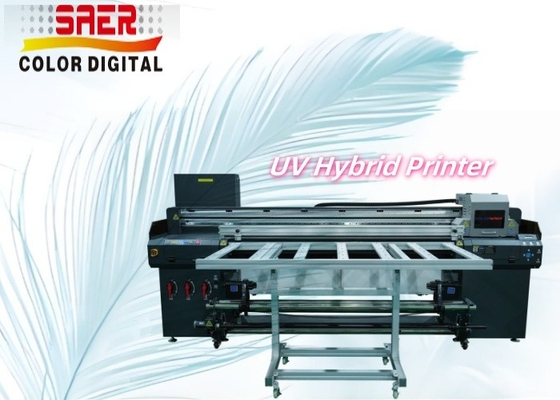 Ronde-tot-rolle en platbed UV-printer CMYK Wit lak UV-printer