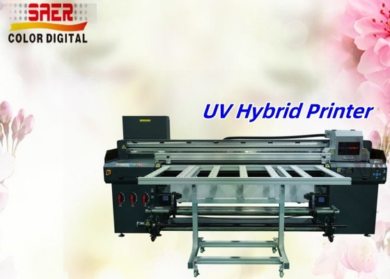 Acrylinkt CMYK 1.8m Roll To Roll En Flatbed UV Hybrid Printer