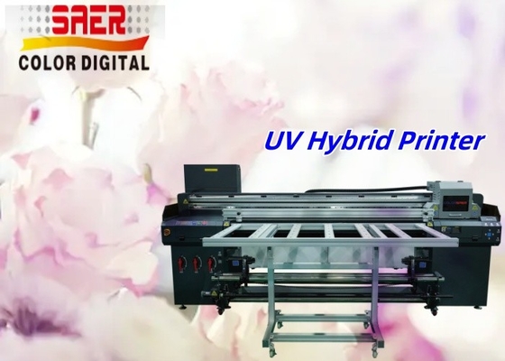 Digitale fabrieksprijs UV hybride printer flatbed & roll to roll UV printer