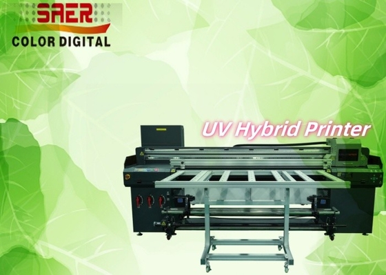 Flatbed en Roll to Roll UV printer op leer behang Canvas Film Borad met hoge resolutie